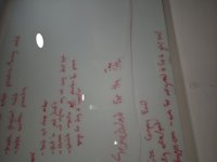 Whiteboard with notes test