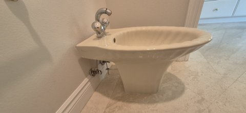 light bulbs replaced and Cody replaced stop valves on bidet (it is working now), and we greased and vacuumed the sliding glass doors