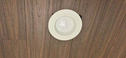 San Jose  . Sampled trim ring for outdoor light for client to cover over cut. Client would prefer us to do a fill and color match instead of use trim rings, rings removed. Client also asked for filler along the edge of the wall/ceiling transition (see pictures)